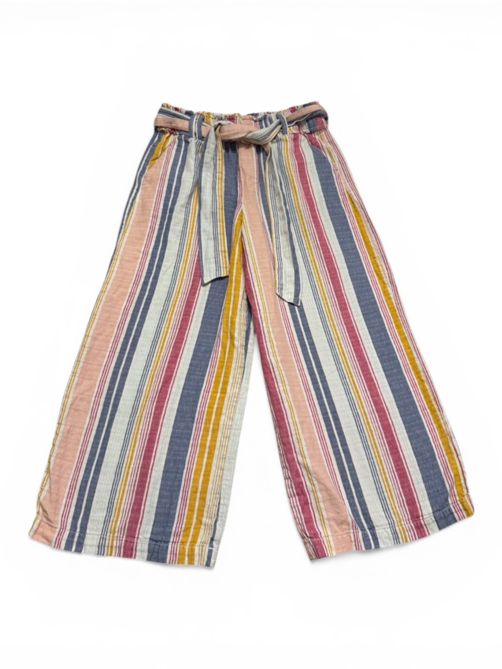 a.n.a Women’s Multicolor Striped Wide-Leg Pants with Tie Waist